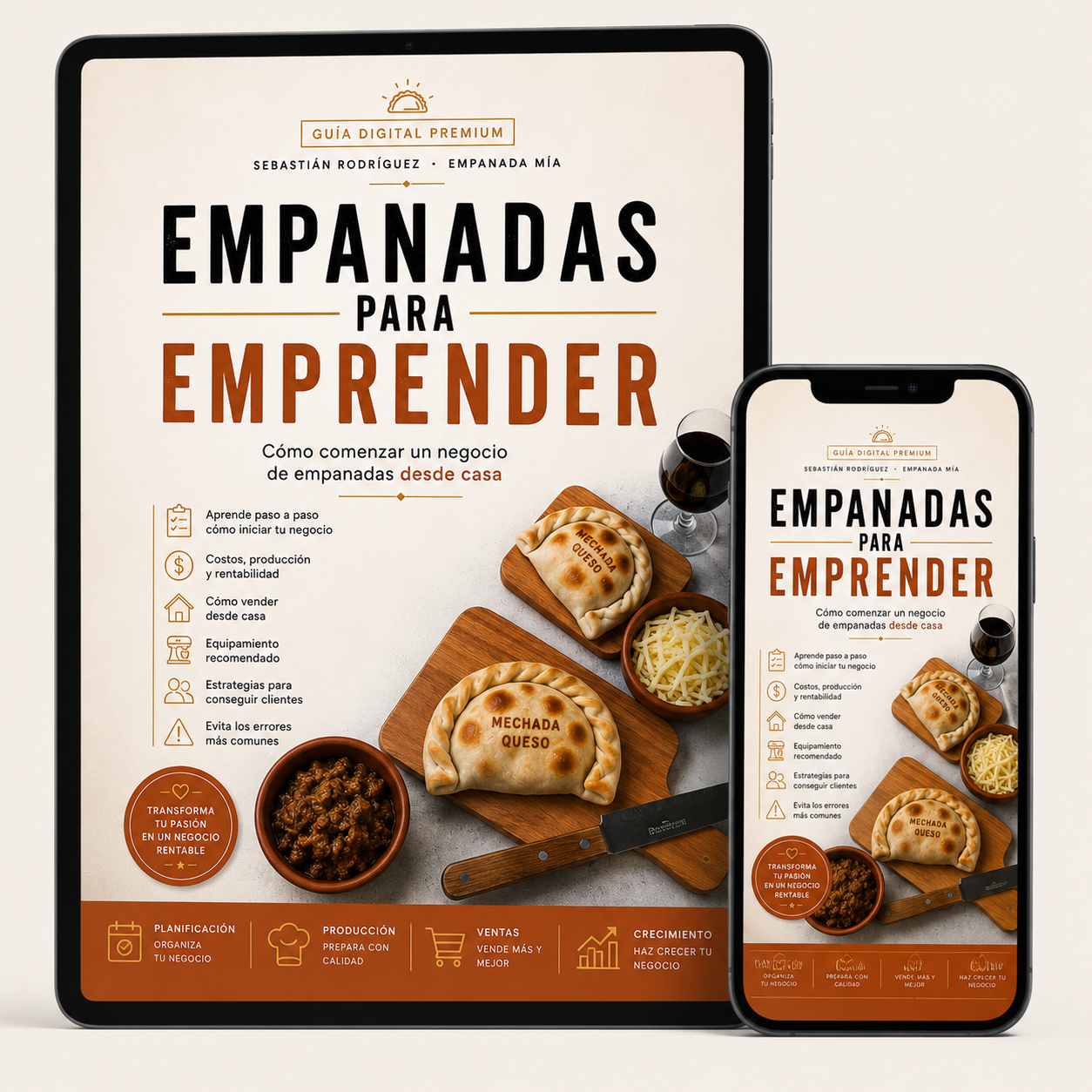 Guía Digital: Cómo Comenzar un Negocio de Empanadas Desde Casa Paso a Paso + 4 Bonos Exclusivos 🎁
